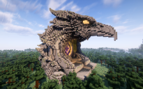 Minecraft Crow Head Nether Portal Statue