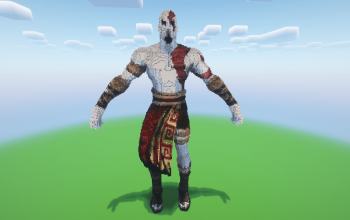 Minecraft Kratos Statue