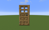 OAK DOOR PIXEL ART 3D