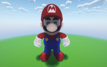 Minecraft Super Mario Statue