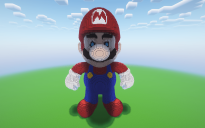 Minecraft Super Mario Statue