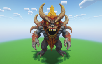 Minecraft Fire Titan Statue
