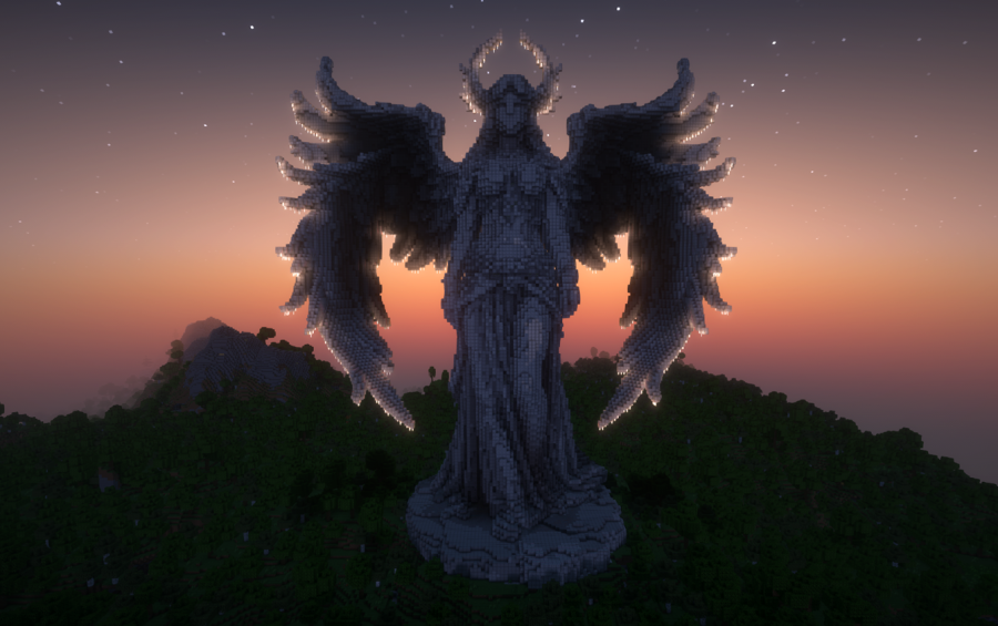 Minecraft Angel Statue V10, creation #24447