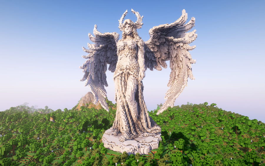 Minecraft Angel Statue V10, creation #24447