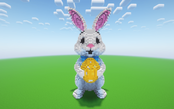 Minecraft Easter Bunny Statue