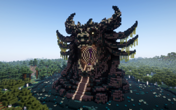 Minecraft Warden Nether Portal Statue