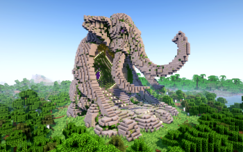 Minecraft Mammoth Nether Portal Statue