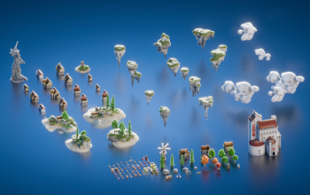 Bundle 130 Minecraft Medieval Assets