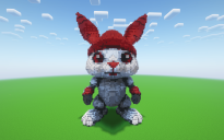 Minecraft Mecha Rabbit Statue