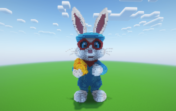 Minecraft Easter Bunny 2 Statue