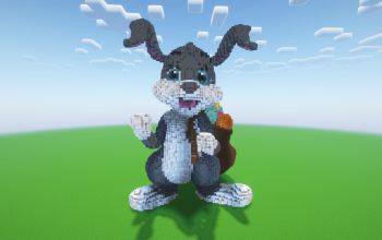 Minecraft Easter Bunny 3 Statue