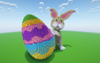 Minecraft Easter Bunny 5 Statue