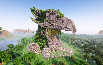 Minecraft Griffin Head Nether Portal Statue