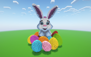 Minecraft Easter Bunny 6 Statue