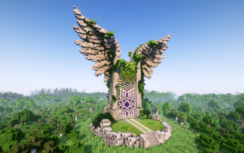 Minecraft Wings of Nature Nether Portal Statue V02 Free