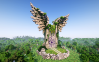 Minecraft Wings of Nature Nether Portal Statue V02 Free