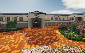 Luxury Mansion with Pool & Gardens | 256x256 | Premium | Mansión de Lujo con Piscina y Jardines – 256x256 | JAVA | 1.20.1 +