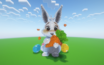 Minecraft Easter Bunny 10 Statue