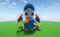 Minecraft Easter Bunny 11 Statue