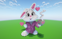 Minecraft Easter Bunny 12 Statue