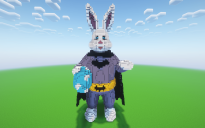 Minecraft Easter Bunny Batman Statue