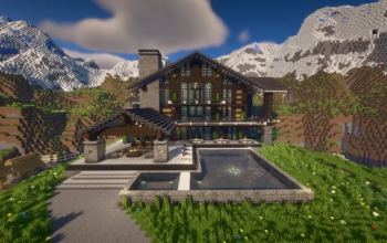 Wooden Mansion + Detailed Interior