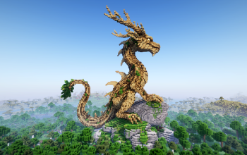 Minecraft Forest Dragon Statue V03 Free