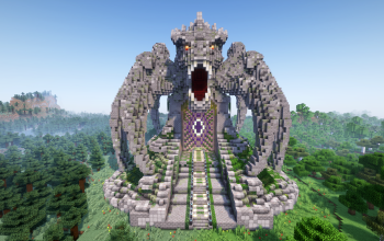 Minecraft Spider Nether Portal Statue