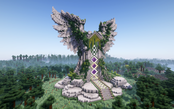 Minecraft Wings Of Nature Nether Portal Statue V03