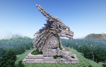 Minecraft Ancient Dragon Nether Portal Statue V21 Free