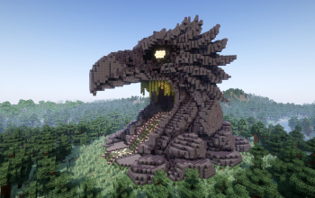 Minecraft Raven Nether Portal Statue V02