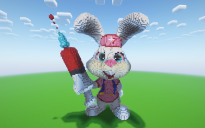 Minecraft Nurse Bunny Statue