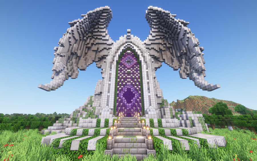 Minecraft Angel Wings |Elysium| Nether Portal Statue V05 Free, creation ...