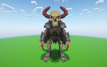 Minecraft War Skull Statue