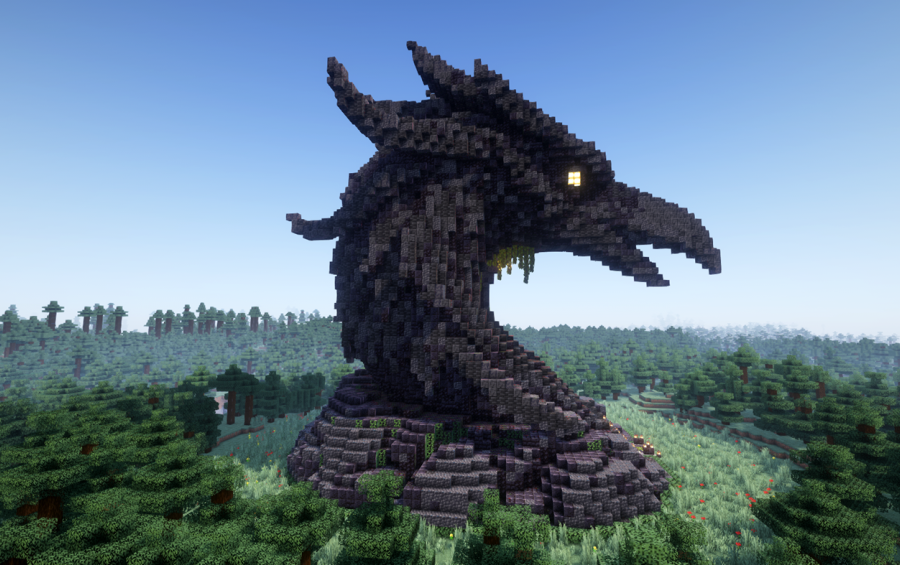 Minecraft Raven Nether Portal Statue V03 Free, creation #25384