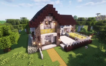 Small Pale Oak House + Farm