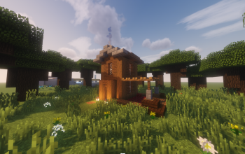 🟫 Small Spruce & Stone House – Minecraft Schematic (1.20+)