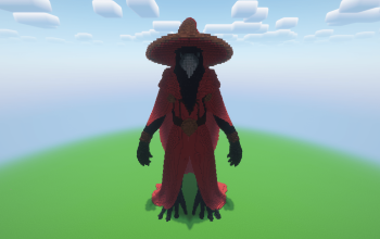 Minecraft Red Raven Statue