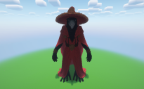 Minecraft Red Raven Statue