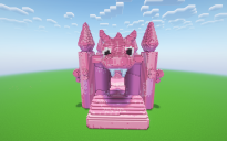 Minecraft Bounce House Statue