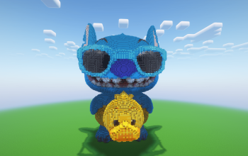 Minecraft Stitch 3 Statue