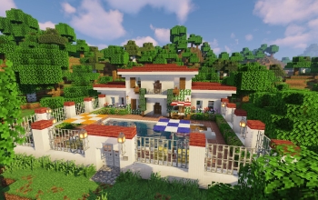 Cosy Mediterranean Villa - (Java/Bedrock/Schematic)