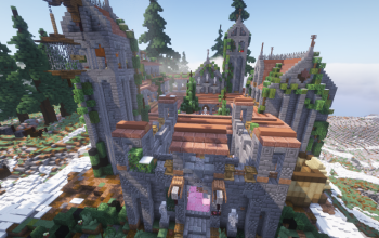 Pink Monastery with interior