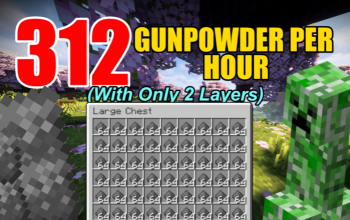 EASY Creeper Farm (2 layers) - version 1.21+ (Working)