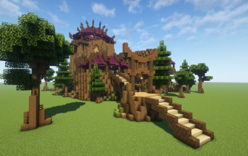 Night elven inspired treehouse