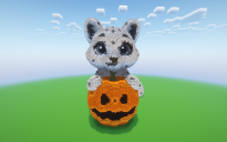 Minecraft Halloween Leopard Statue