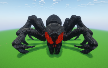 Minecraft Halloween Spider Statue