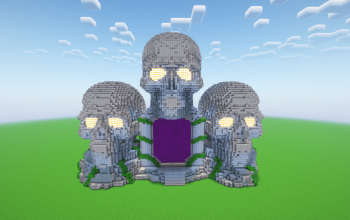 Minecraft Skulls Nether Portal Statue