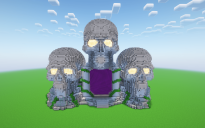 Minecraft Skulls Nether Portal Statue