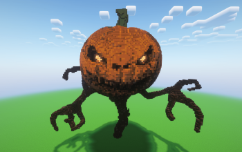 Minecraft Halloween Pumpkin Statue